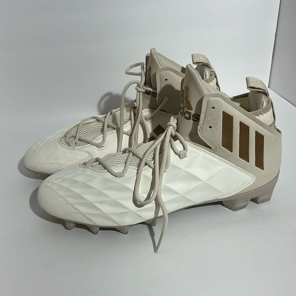 Adidas Mens Freak Lax Mid Cleats Lacrosse Football Cleats CG4256 Ivory Size 13